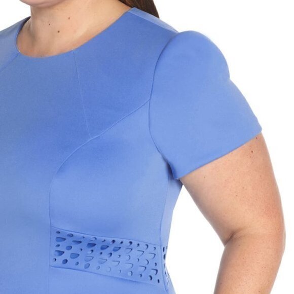 Vince Camuto Laser Cut Scuba Dress Sz 16W NWT - Picture 3 of 11